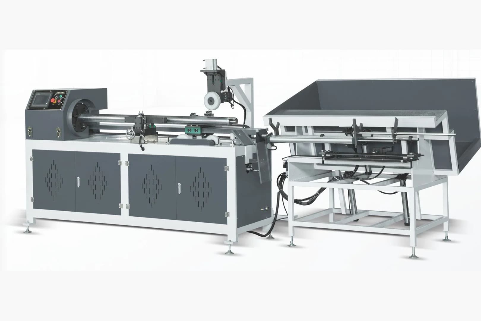 An automatic paper core cutting machine