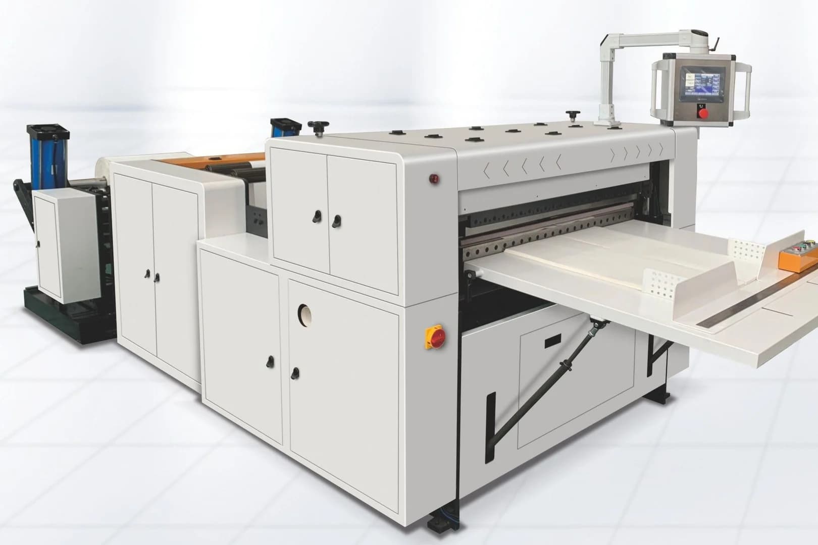 A wide format automatic sheet cutting machine