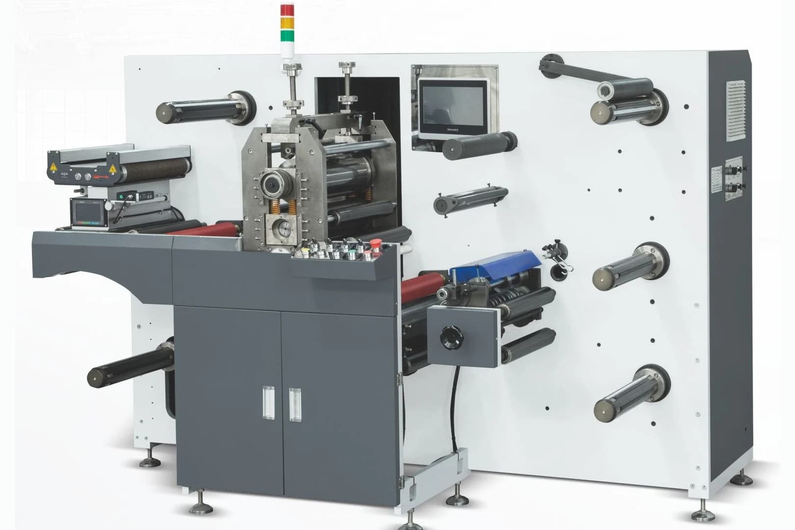 A combined rotary and intermittent die cutting machine